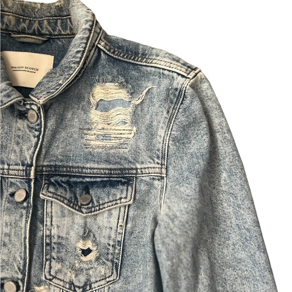 Maison Scotch Elongated Trucker Jacket Size 1/US Small - Picture 8 of 15